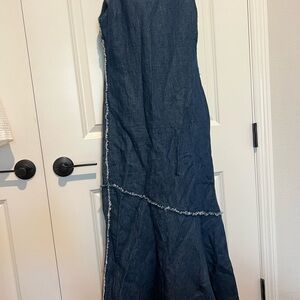 Zara Stylish Denim Maxi Dress